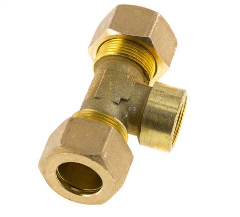 Raccord à compression en T en laiton G 1/2'' x 18mm 67 Bar DIN EN 1254-2