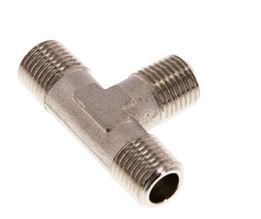 R 1/4'' Male Nickel plated Brass Tee 16 Bar [2 Pieces]