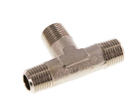 R 1/8'' Male Nickel plated Brass Tee 16 Bar [5 Pieces]