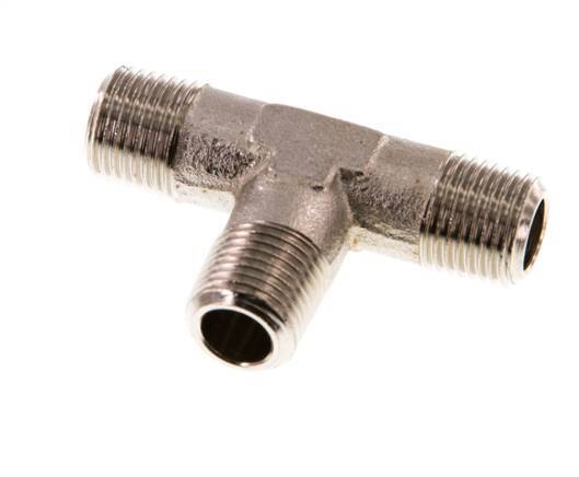 R 1/8'' Male Nickel plated Brass Tee 16 Bar [5 Pieces]