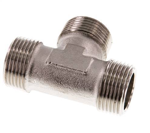 R Té mâle 1'' en laiton nickelé 16 Bar