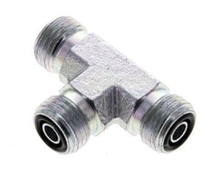 UNF 9/16''-18 Male Zinc plated Steel Tee ORFS 630 Bar - Hydraulic