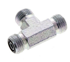 UNF 9/16''-18 Male Zinc plated Steel Tee ORFS 630 Bar - Hydraulic