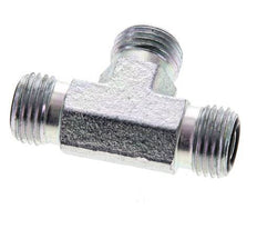 UNF 9/16''-18 Male Zinc plated Steel Tee ORFS 630 Bar - Hydraulic
