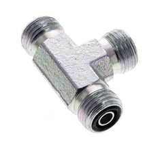 UNF 9/16''-18 Male Zinc plated Steel Tee ORFS 630 Bar - Hydraulic