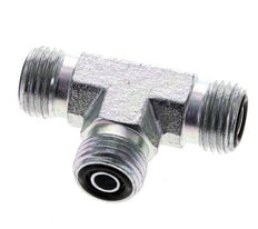 UNF 9/16''-18 Male Zinc plated Steel Tee ORFS 630 Bar - Hydraulic