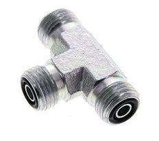 UNF 9/16''-18 Male Zinc plated Steel Tee ORFS 630 Bar - Hydraulic