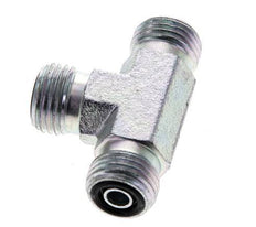 UNF 9/16''-18 Male Zinc plated Steel Tee ORFS 630 Bar - Hydraulic