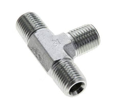 1/4'' NPT Male Zinc plated Steel Tee 275 Bar - Hydraulic