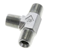 Té en acier zingué 3/8'' NPT mâle 210 Bar - Hydraulique