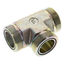 Té en acier zingué UN 2''-12 mâle ORFS 250 Bar - Hydraulique
