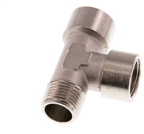 R 1/2'' x G 1/2'' M/F Nickel plated Brass Tee 16 Bar