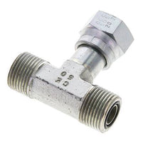 UN 13/16''-16 M/F Zinc plated Steel Tee ORFS with union nut 630 Bar - Hydraulic