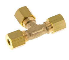 Raccord à compression en Té en laiton 5mm 150 Bar DIN EN 1254-2