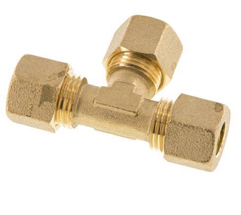 Raccord à compression en Té en laiton 10mm 95 Bar DIN EN 1254-2