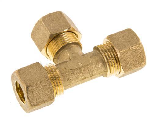 Raccord à compression en Té en laiton 12mm 75 Bar DIN EN 1254-2