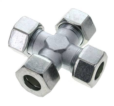25S Zinc plated Steel Cross Cutting Ring 400 Bar DIN 2353
