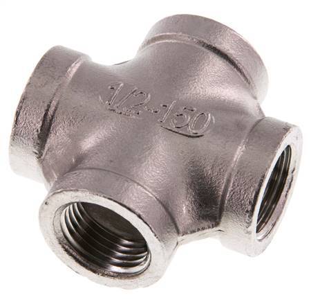 Rp 1/2'' Femelle Acier Inoxydable Croix 16 Bar