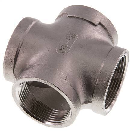 Rp 1 1/2'' Femelle Acier Inoxydable Croix 16 Bar