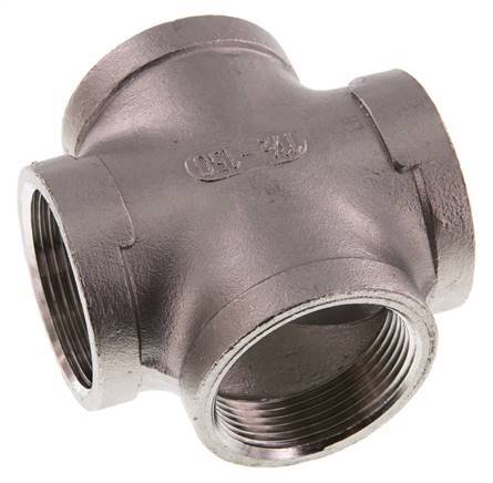 Rp 1 1/2'' Femelle Acier Inoxydable Croix 16 Bar