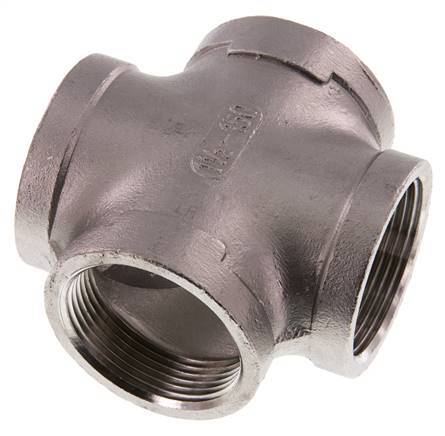 Rp 1 1/2'' Femelle Acier Inoxydable Croix 16 Bar