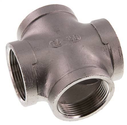 Rp 1 1/2'' Femelle Acier Inoxydable Croix 16 Bar