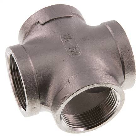 Rp 1 1/2'' Femelle Acier Inoxydable Croix 16 Bar