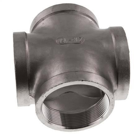 Rp 2 1/2'' Femelle Acier Inoxydable Croix 16 Bar