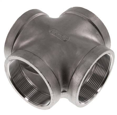 Rp 2 1/2'' Femelle Acier Inoxydable Croix 16 Bar