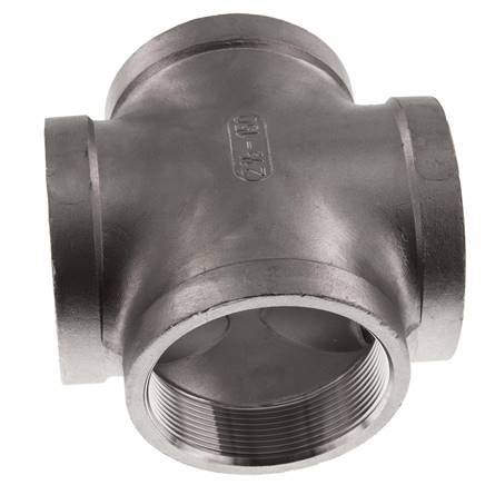 Rp 2 1/2'' Femelle Acier Inoxydable Croix 16 Bar