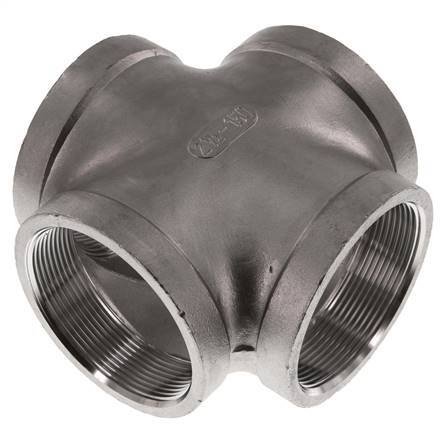 Rp 2 1/2'' Femelle Acier Inoxydable Croix 16 Bar