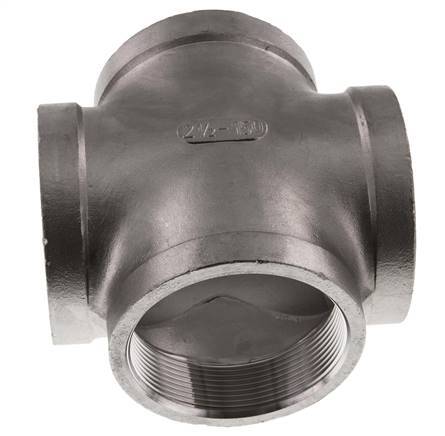 Rp 2 1/2'' Femelle Acier Inoxydable Croix 16 Bar