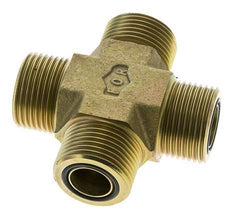 UN 1-3/16''-12 Male Zinc plated Steel Cross ORFS 400 Bar - Hydraulic