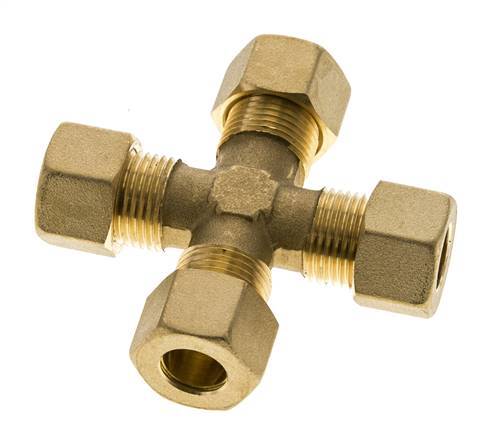 12mm Brass Cross Compression Fitting DIN EN 1254-2