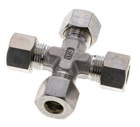 12L Stainless steel Cross Compression Fitting 315 Bar DIN 2353