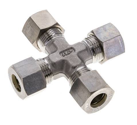 12L Stainless steel Cross Compression Fitting 315 Bar DIN 2353