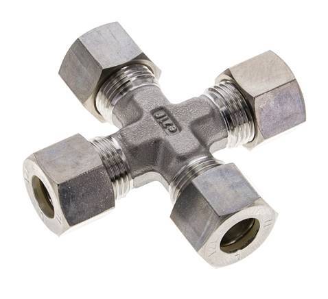 12L Stainless steel Cross Compression Fitting 315 Bar DIN 2353