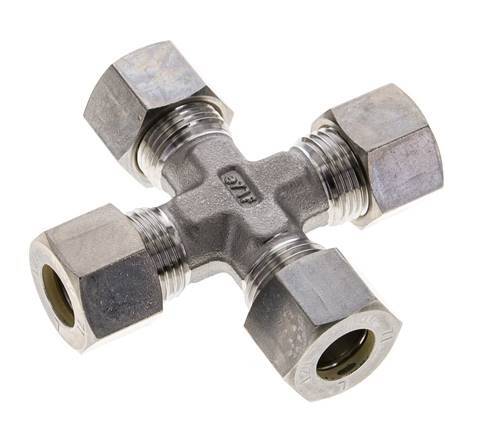 12L Stainless steel Cross Compression Fitting 315 Bar DIN 2353