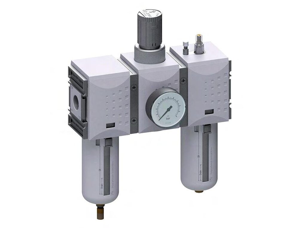 FRL 3-Part G3/4'' 12000 l/min 0.5-16.0bar/7-232psi Semi-Auto Polycarbonate Futura 4