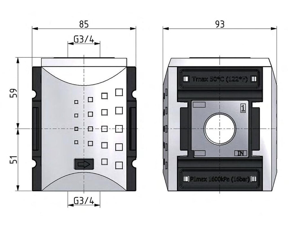 Distributeur G1 18000 l/min avec interrupteur de pression Futura 4