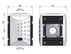 Distributeur G3/4 18000 l/min avec Interrupteur de Pression Futura 4