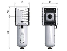 Filtre 5microns G1'' 8000l/min Semi-Auto Metal Futura 4