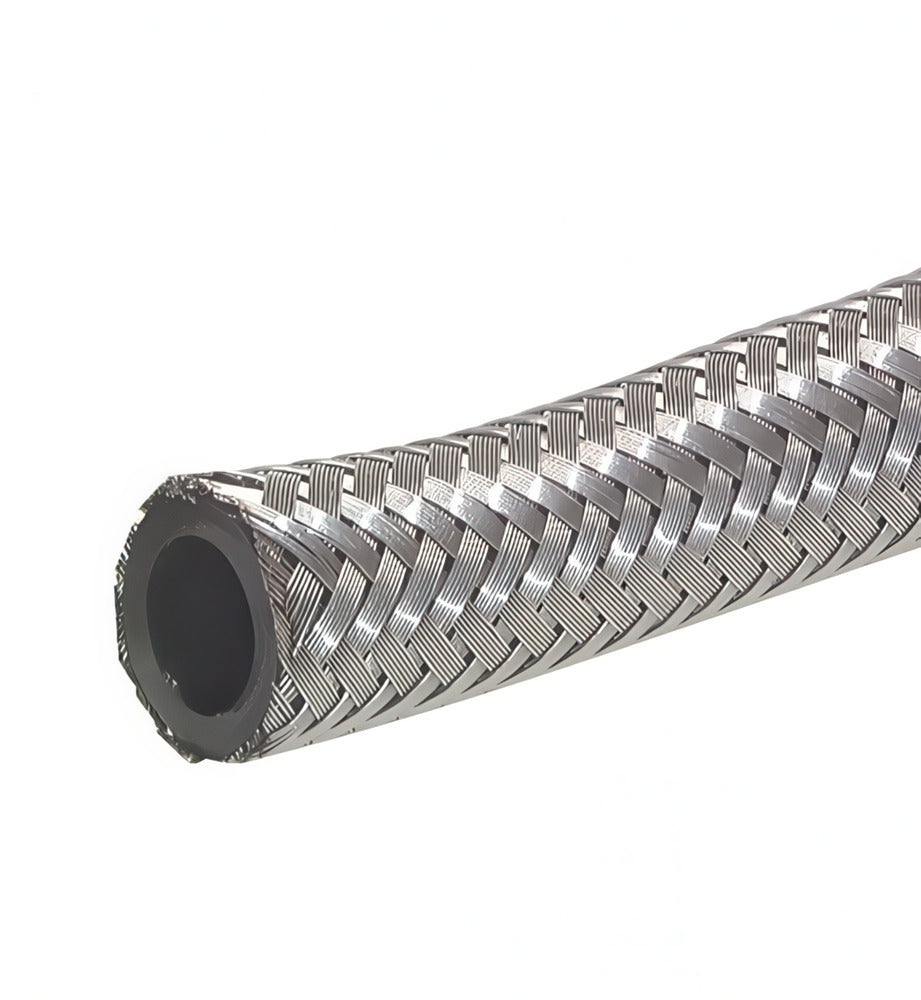 Oil & fuel hose with stainless steel braiding 25x33 mm 20 m
