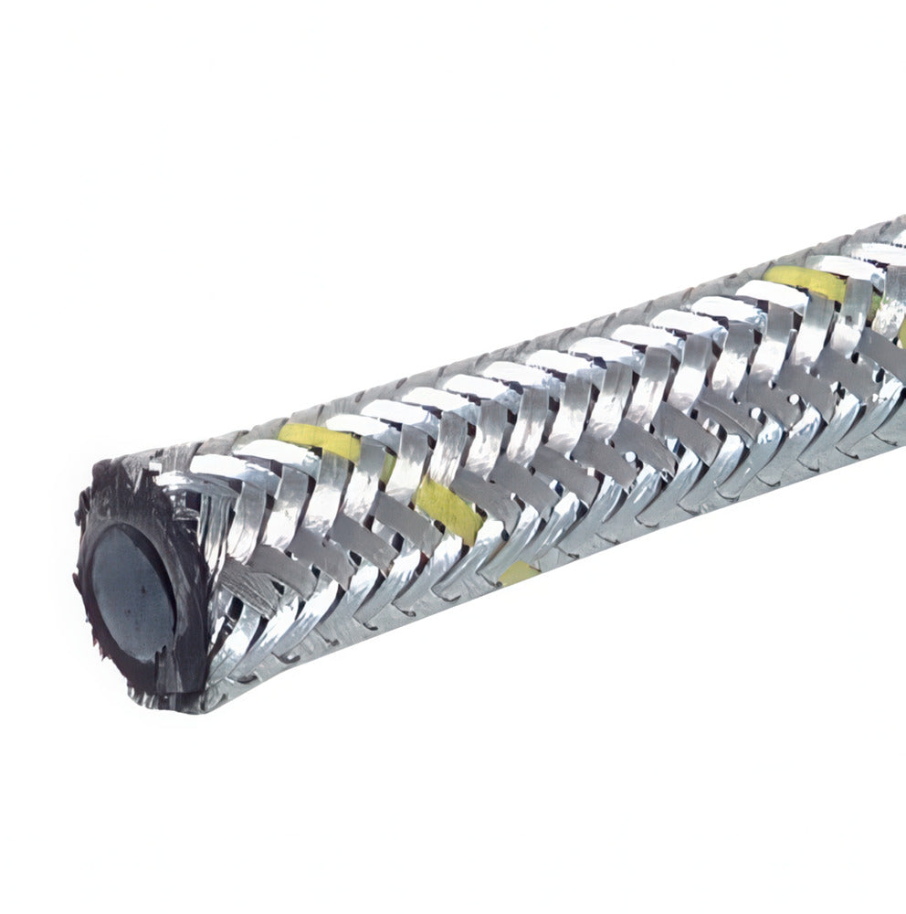 Oil & fuel hose with zinc plated steel braiding 22x30 mm 10 m