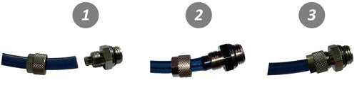 Raccord enfichable droit femelle 12/10 mm x G3/8'' [2 pièces].