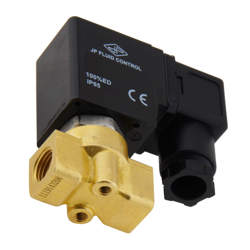 Solenoid Valve HP-DA 1/4'' Brass PTFE 4-75bar 12V DC