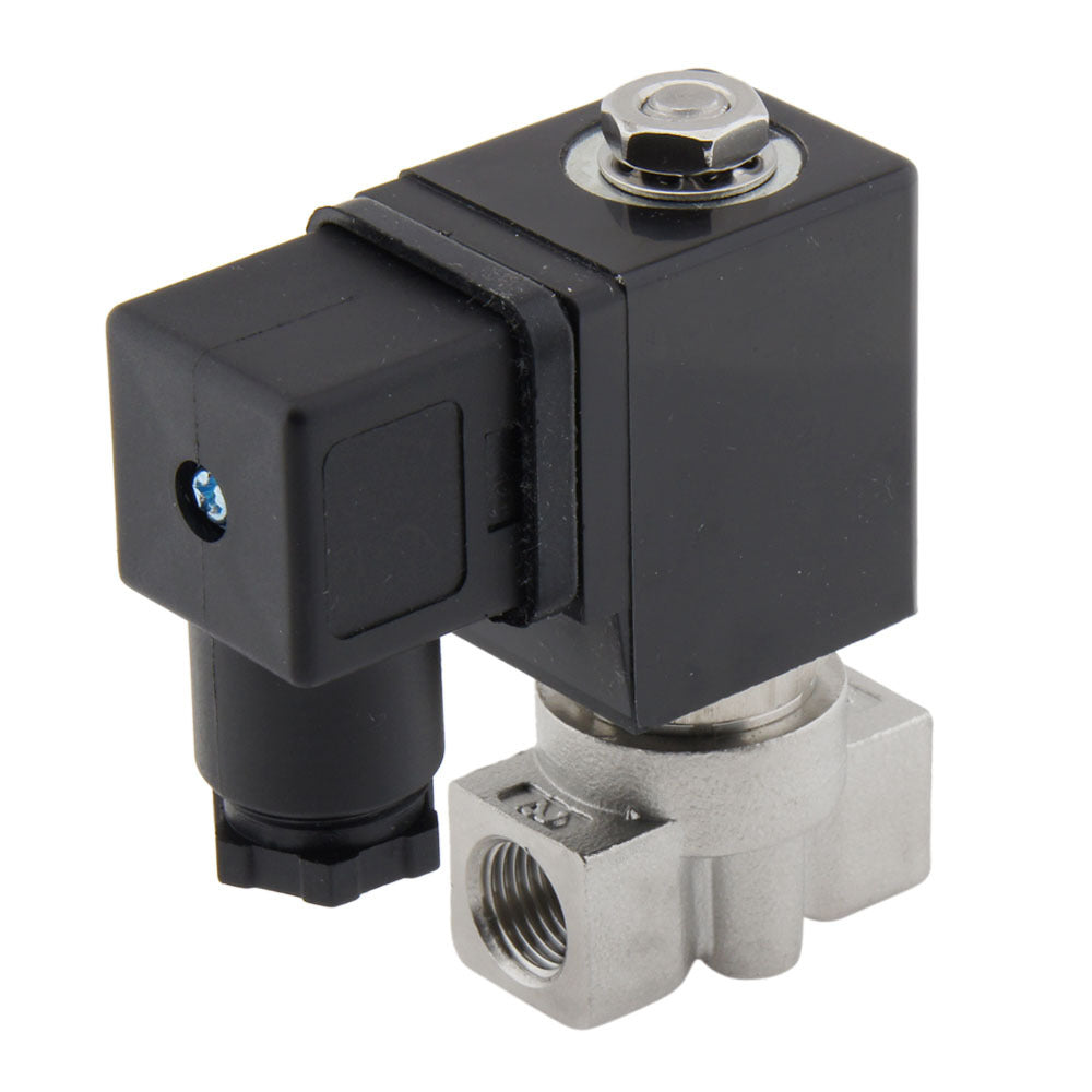 Solenoid Valve HP-DA 1/4'' Stainless Steel FKM 0-75bar 12V DC
