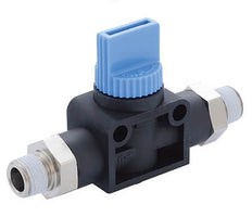 R3/8" - R1/4" 3/2-Way Shut-Off Hand Valve