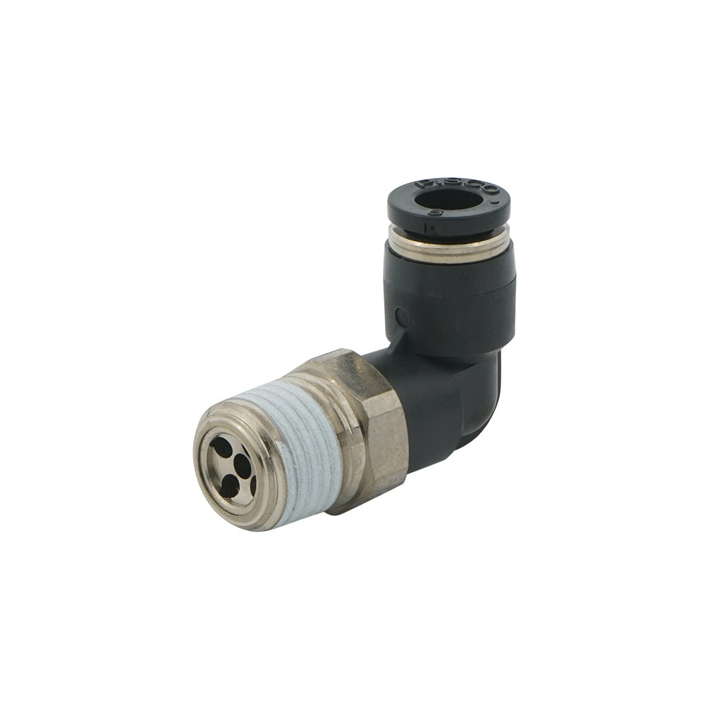 Clapet anti-retour à orifice de 1,2 mm, coudé, IN 4mm x OUT R1/8", destiné aux compteurs d'eau