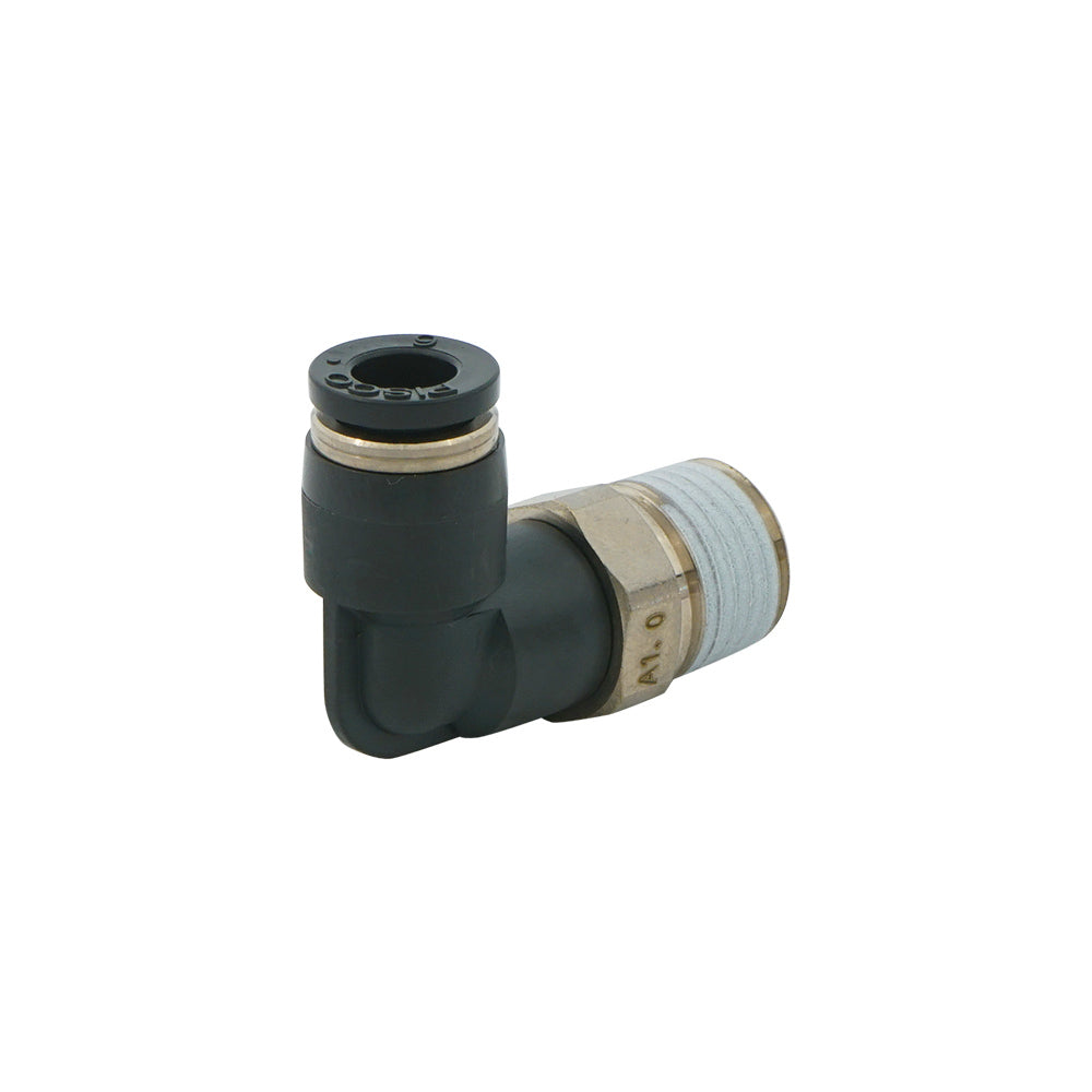 IN R1/4" x OUT 6mm Angled 1.7mm Orifice Meter-Out Check Valve
